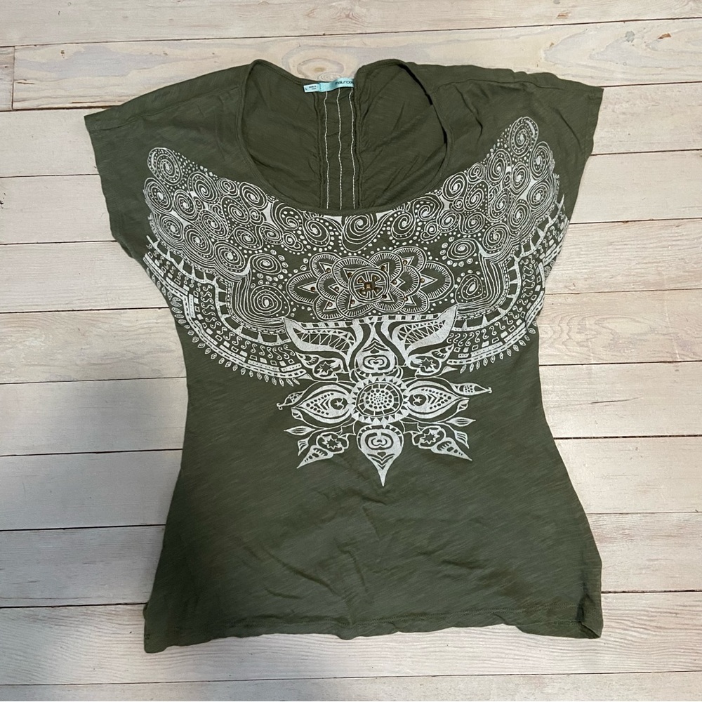 Maurice’s/tshirt/army green/size large